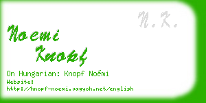 noemi knopf business card
